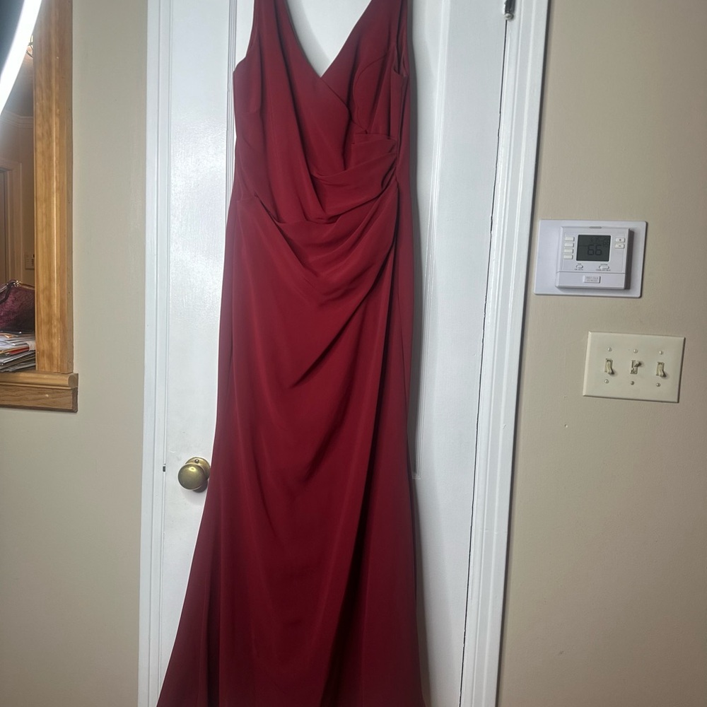 Impressions Deep Red Bridesmaids Dress